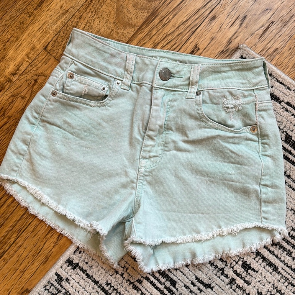 American Eagle High Rise Denim Shorts 2